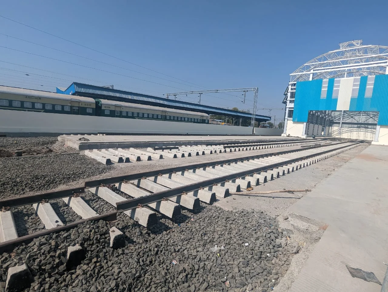 Construction of track machine satellite depot with office Botad site