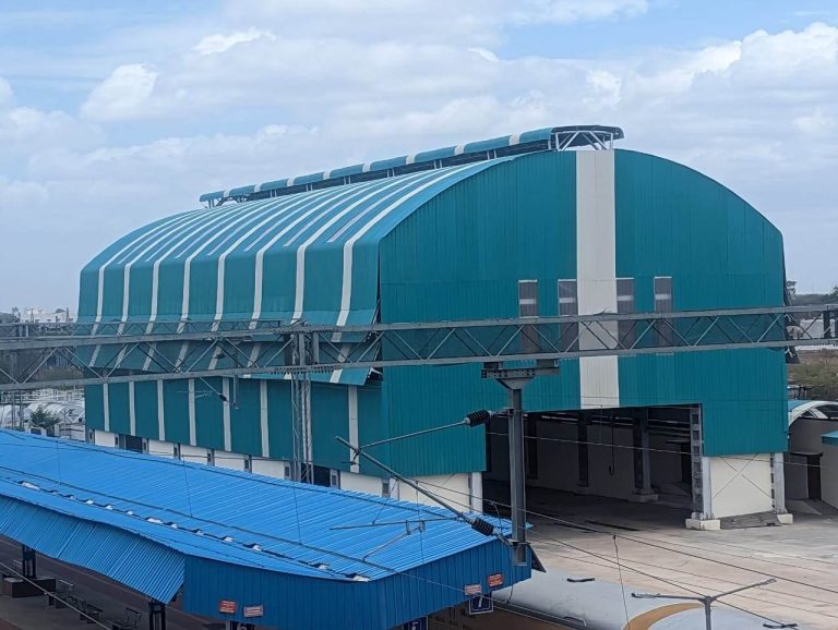 Construction of track machine satellite depot with office Botad site, Western Railway, Gujarat, India.